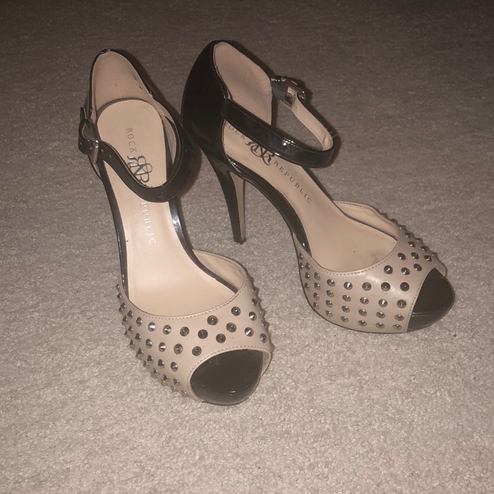 Rock & Republic Studded Patent Leather Stiletto